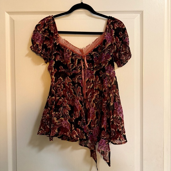 Anthropologie Whimsygoth Fairycore XS Sheer Asymmetrical Flowy Goth Romantic - Picture 6 of 7